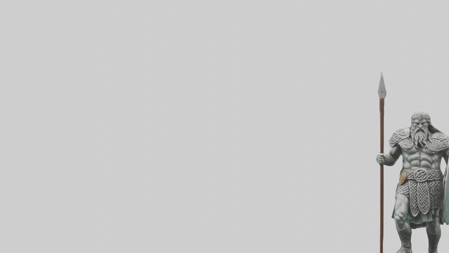 Celtic Warrior statue model VR / AR / low-poly