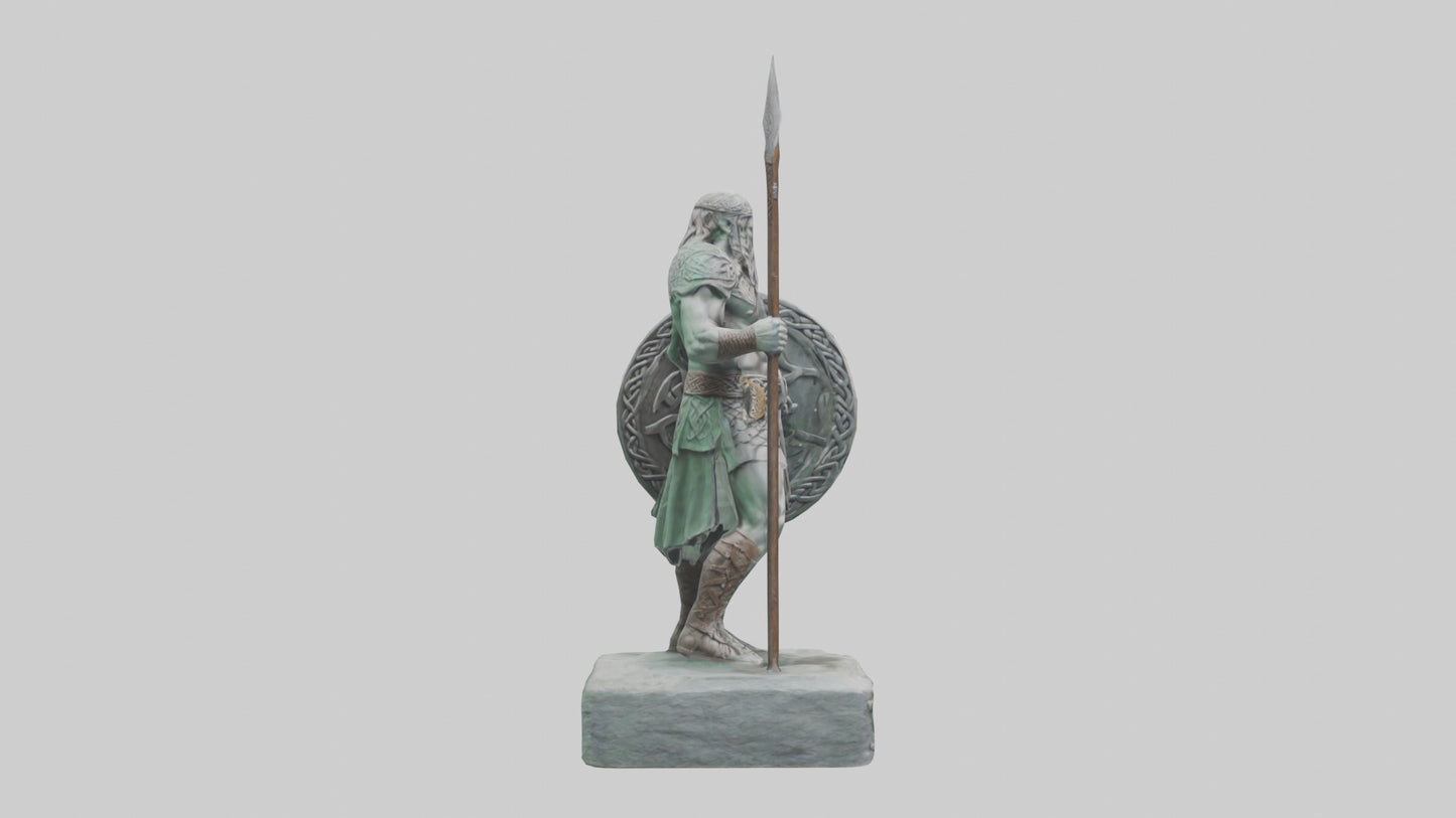 Celtic Warrior statue model VR / AR / low-poly