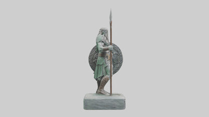 Celtic Warrior statue model VR / AR / low-poly