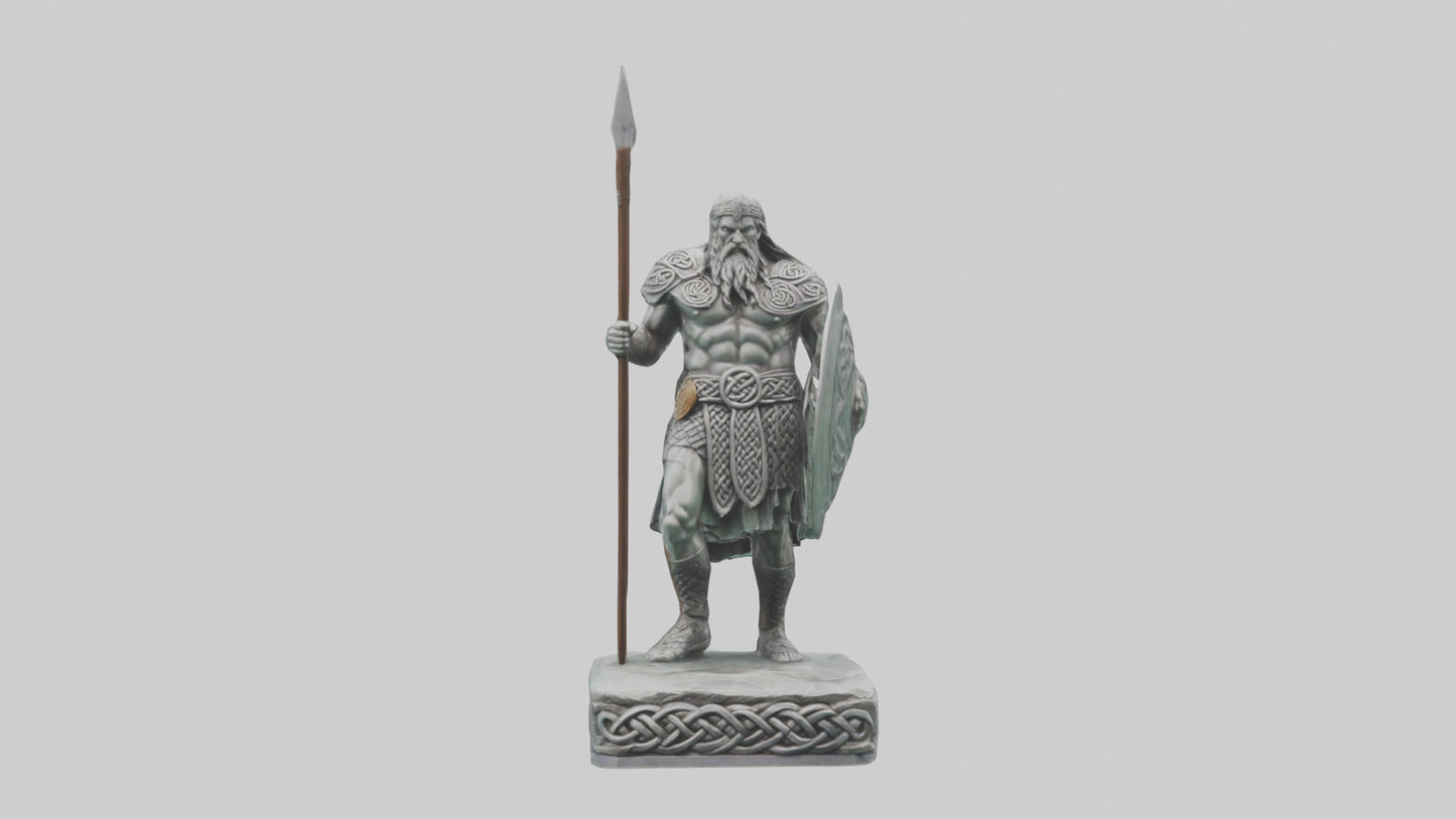 Celtic Warrior statue model VR / AR / low-poly