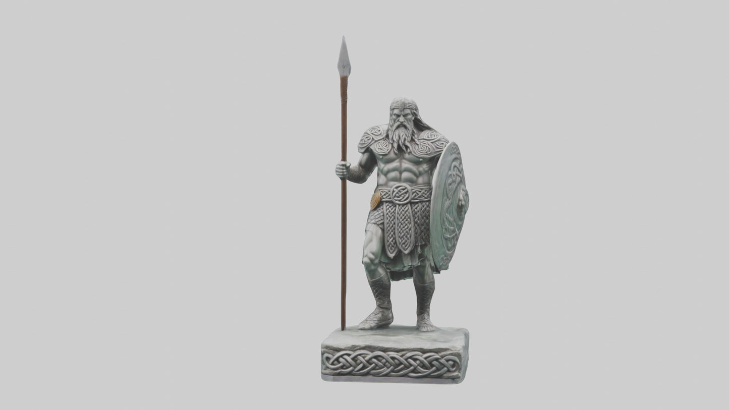 Celtic Warrior statue model VR / AR / low-poly