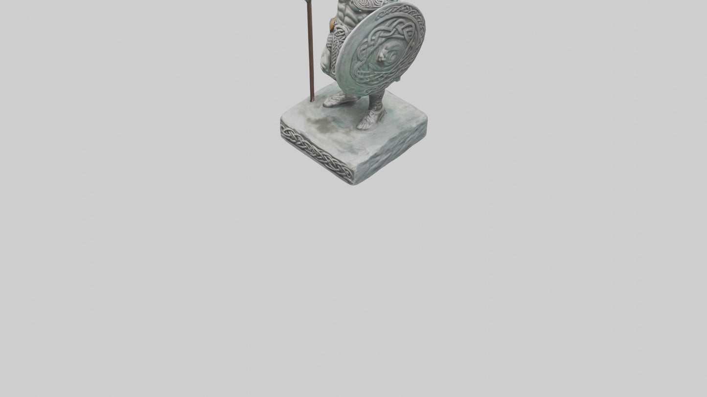 Celtic Warrior statue model VR / AR / low-poly