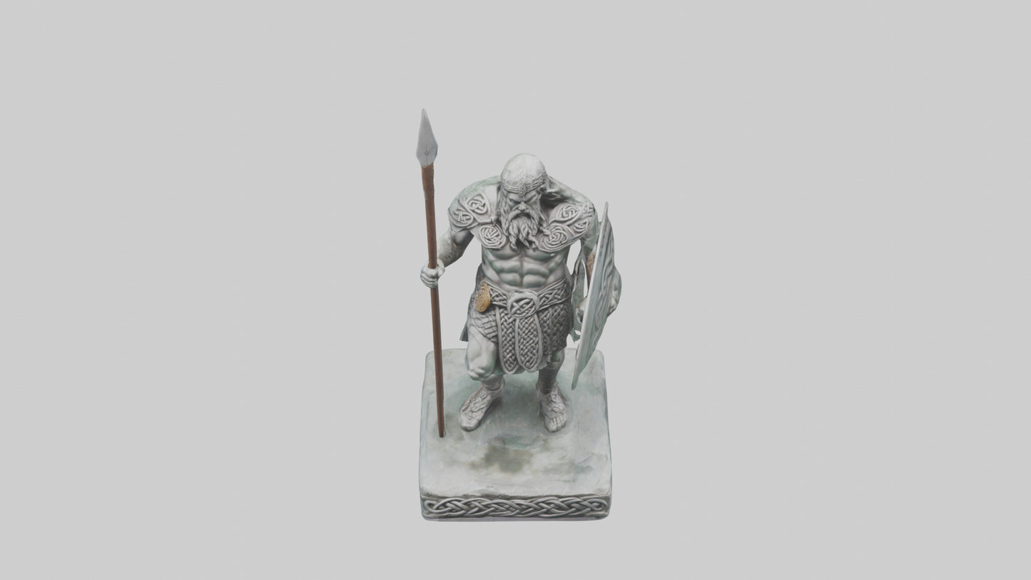 Celtic Warrior statue model VR / AR / low-poly