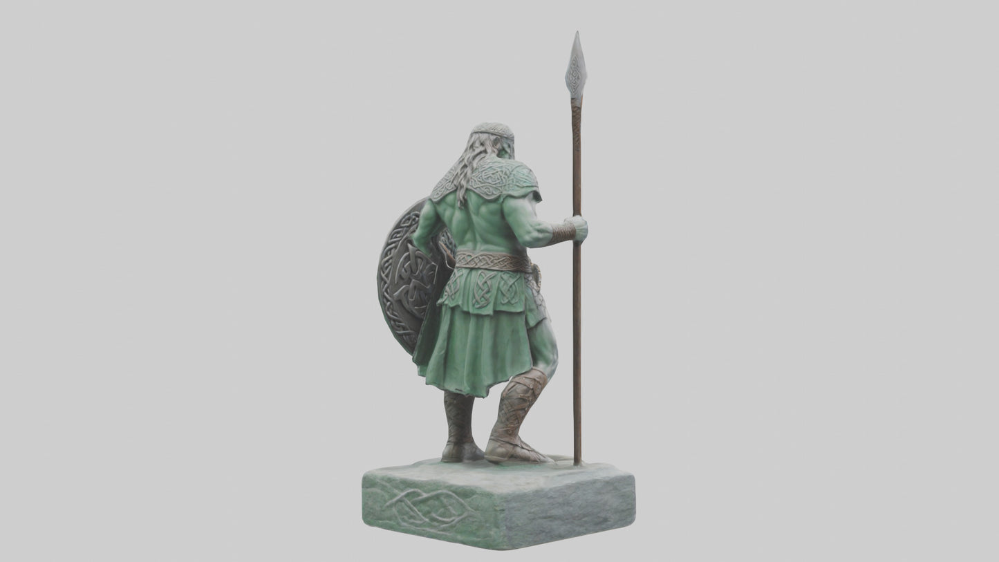 Celtic Warrior statue model VR / AR / low-poly