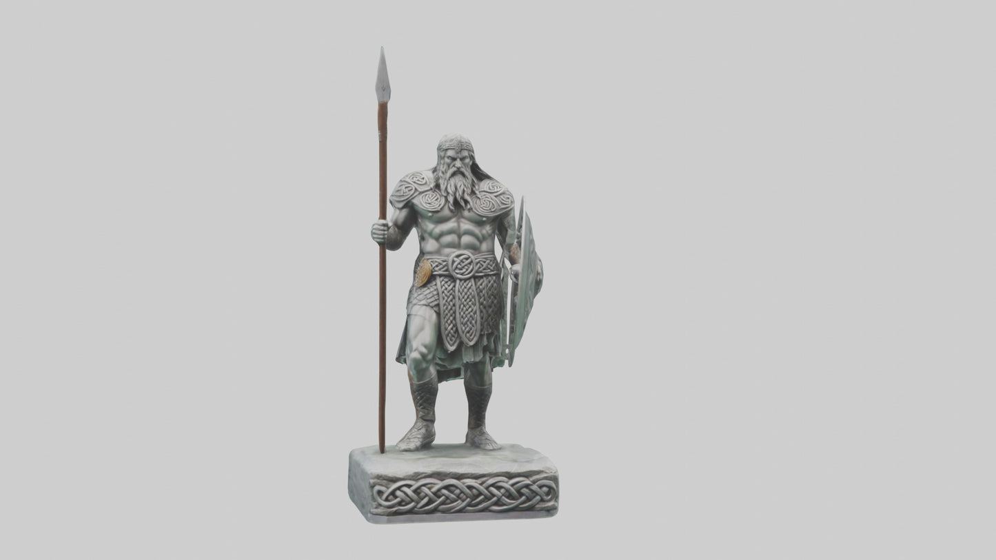 Celtic Warrior statue model VR / AR / low-poly