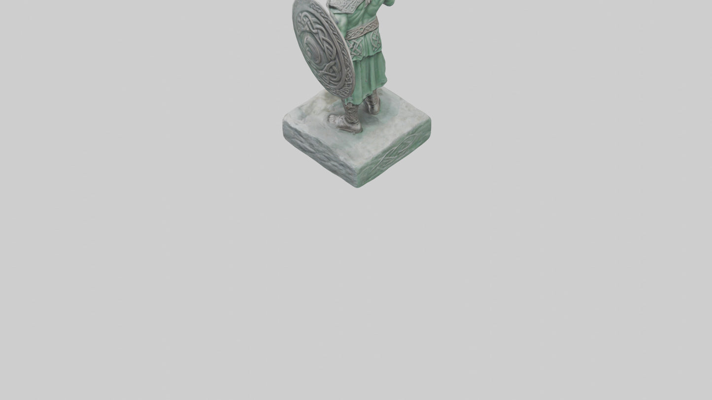 Celtic Warrior statue model VR / AR / low-poly