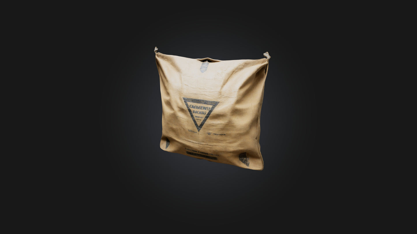3D model Cement Bag VR / AR / low-poly