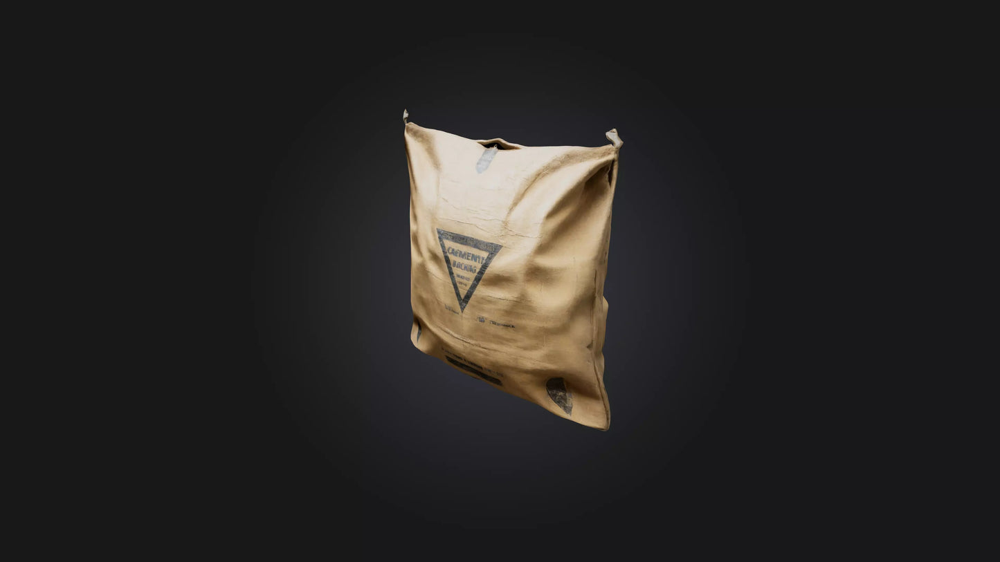 3D model Cement Bag VR / AR / low-poly