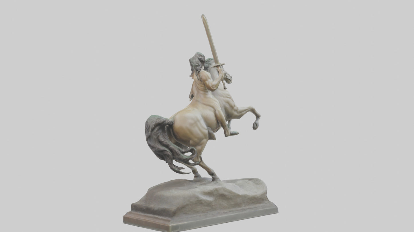 3D model Centaur statue model VR / AR / low-poly