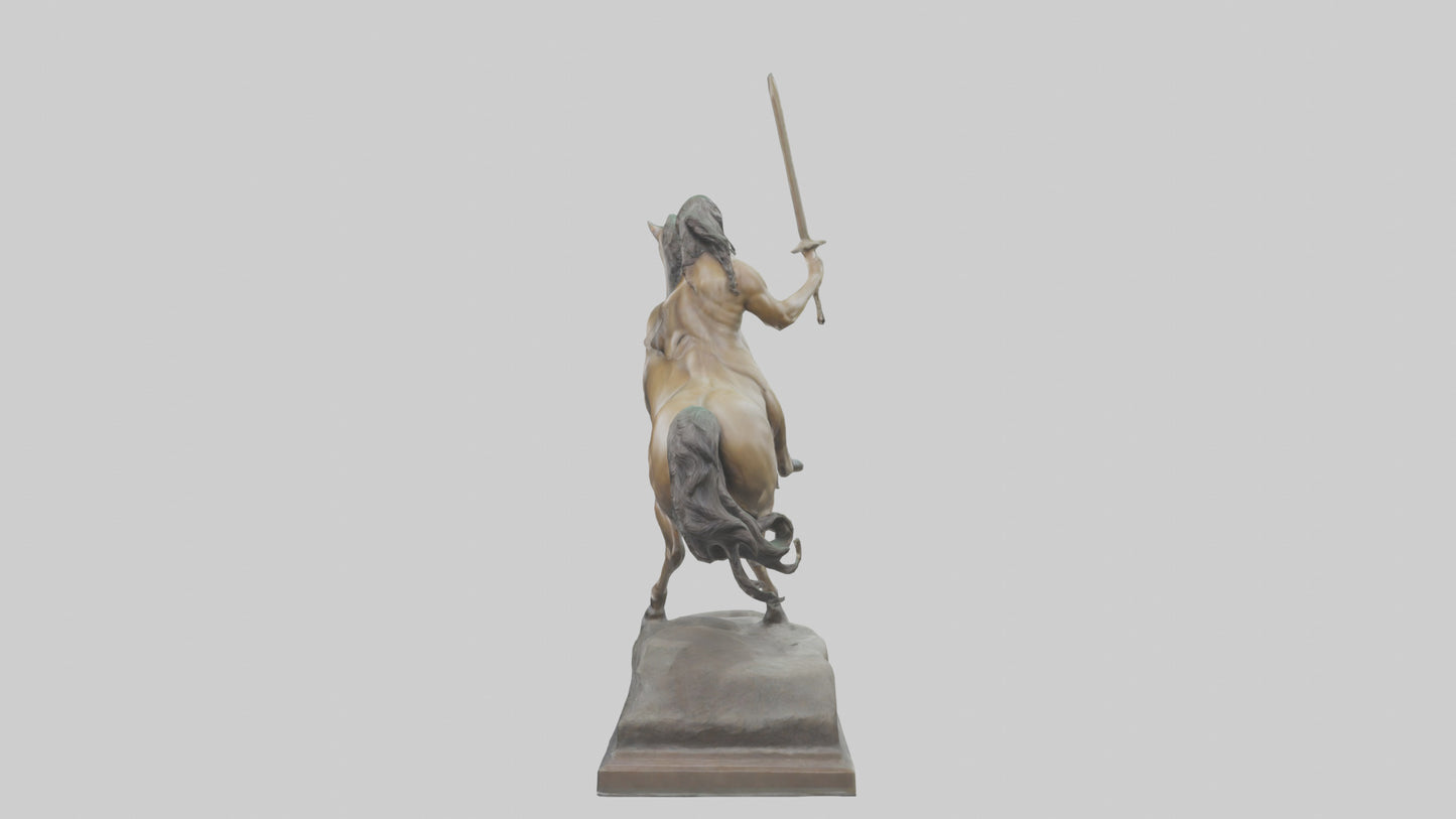 3D model Centaur statue model VR / AR / low-poly