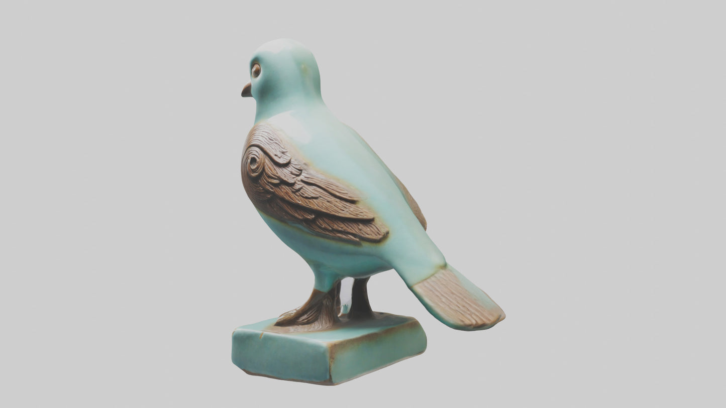 Ceramic Bird statue model 3D model