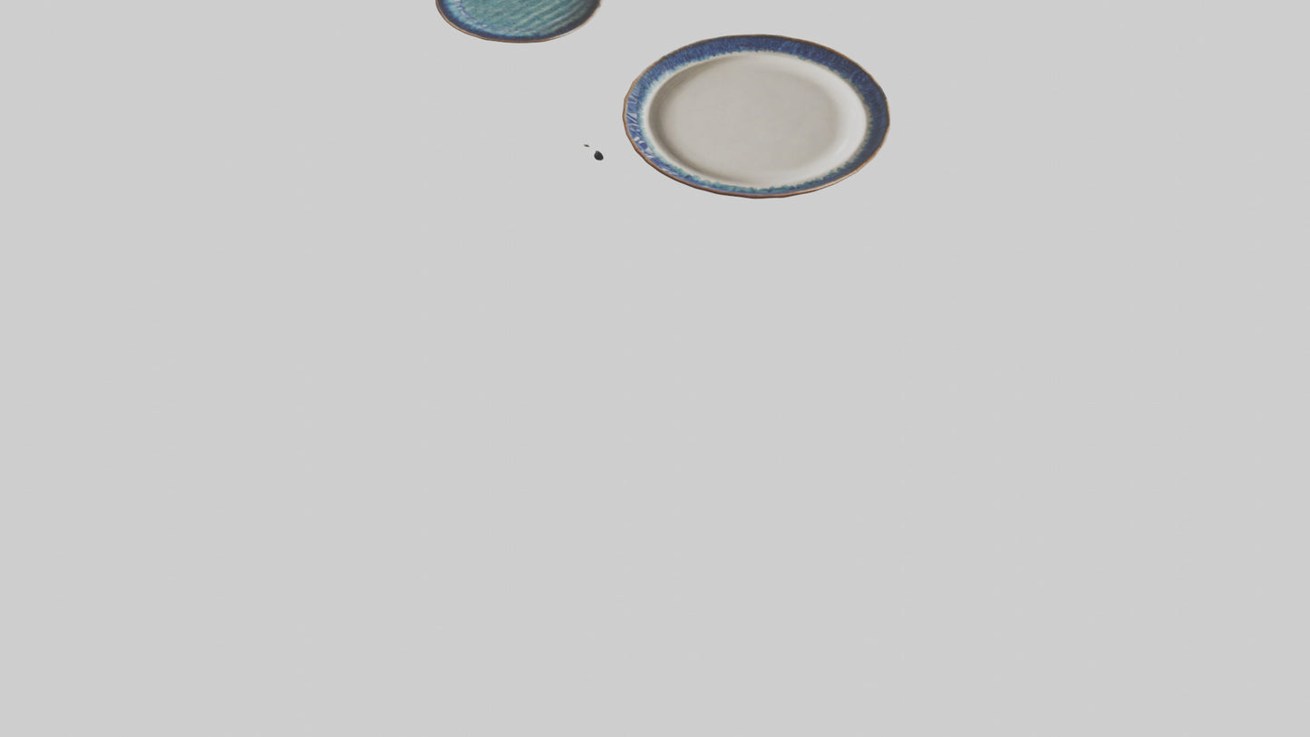 Ceramic Wall Plates VR / AR / low-poly