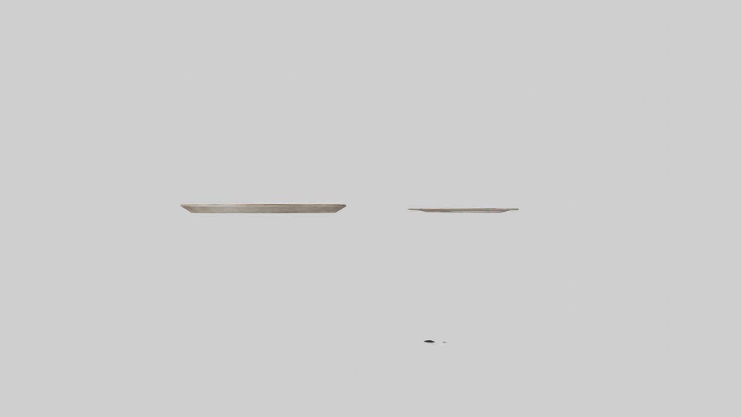 Ceramic Wall Plates VR / AR / low-poly