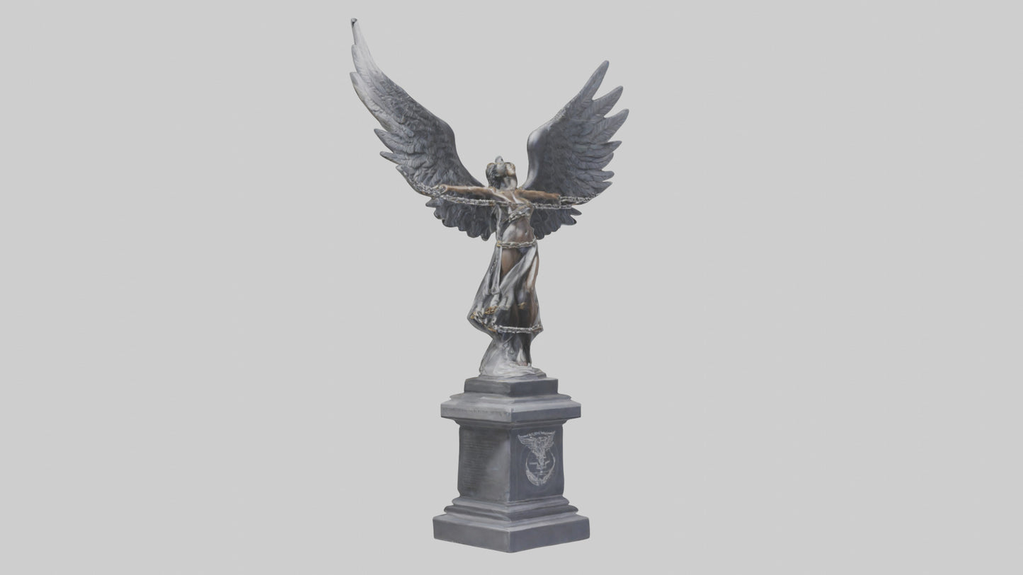 Chained demon model VR / AR / low-poly