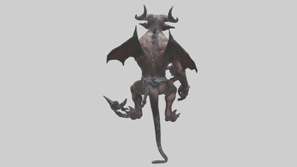 Chained demon model VR / AR / low-poly
