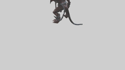 Chained demon model VR / AR / low-poly
