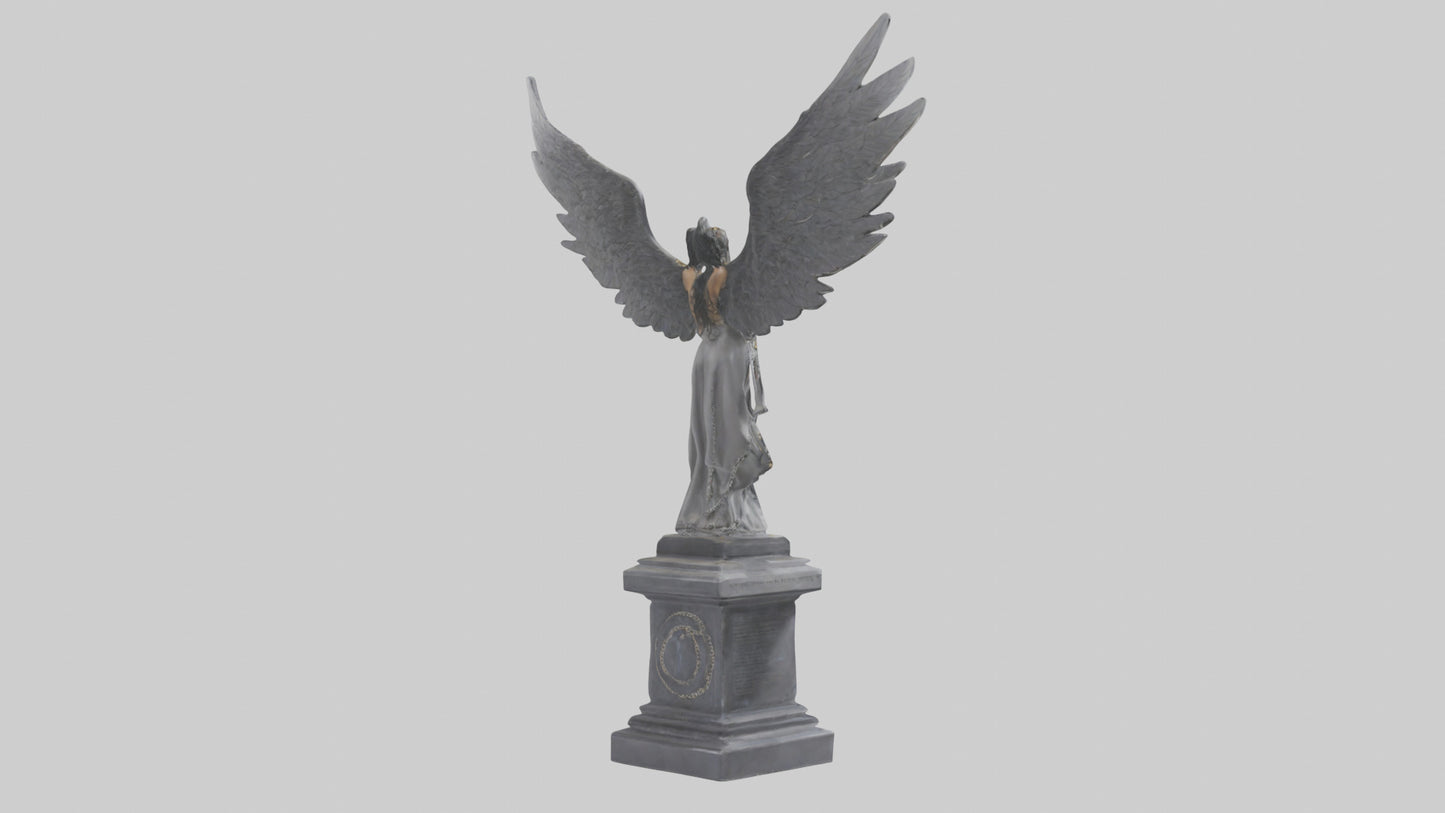 Chained demon model VR / AR / low-poly