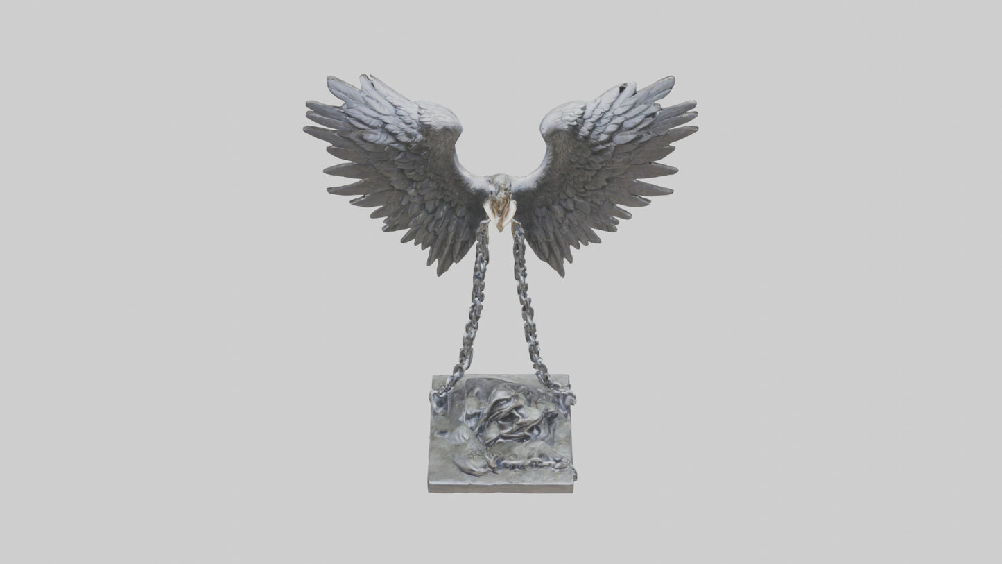 Chains to Wings statue model 2 3D model