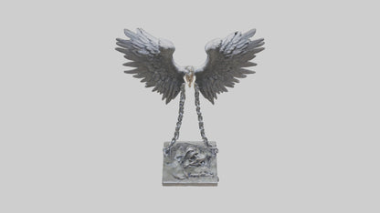 Chains to Wings statue model 2 3D model
