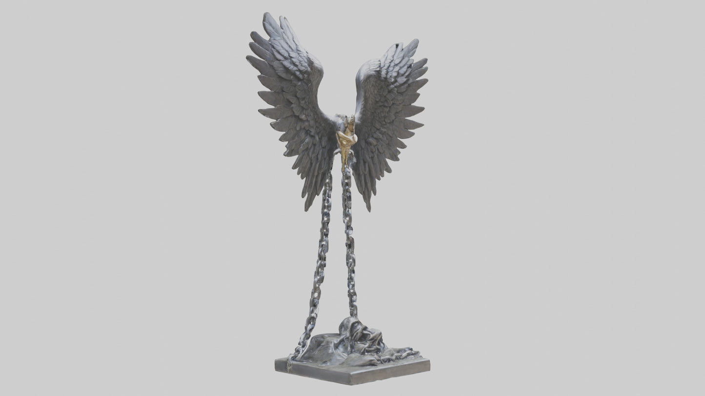 Chains to Wings statue model 2 3D model