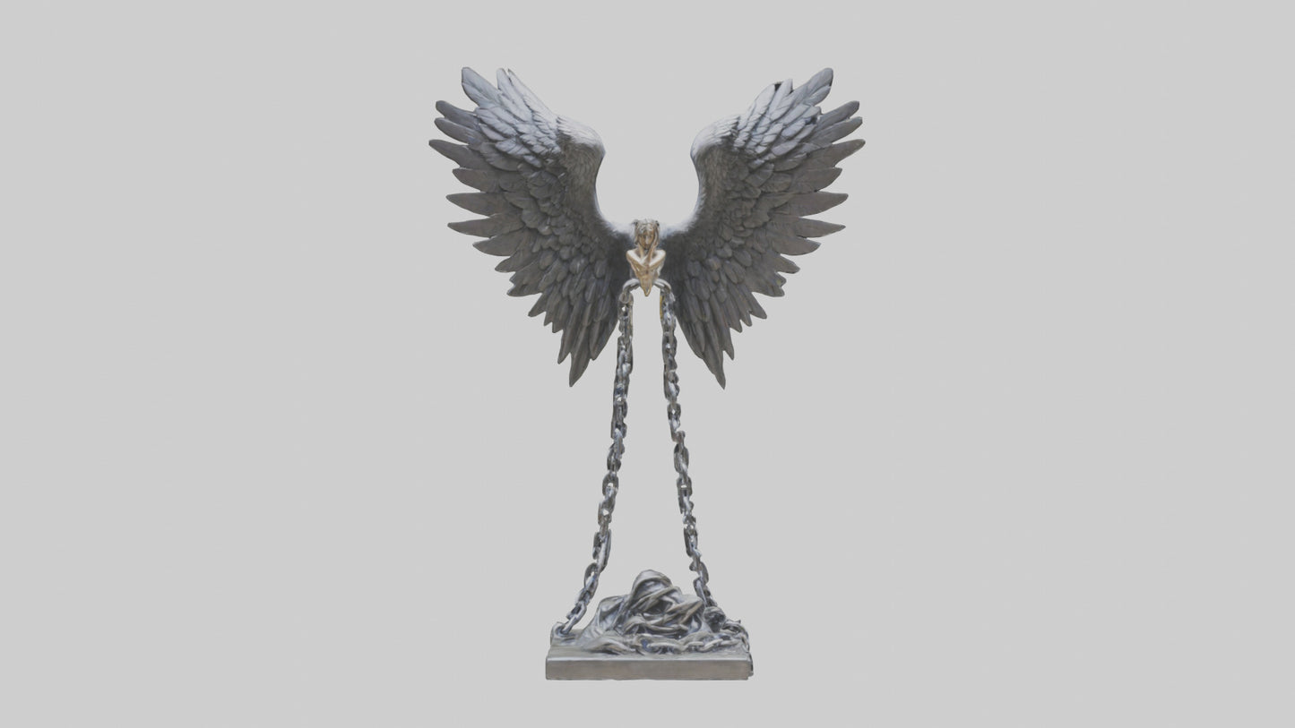 Chains to Wings statue model 2 3D model