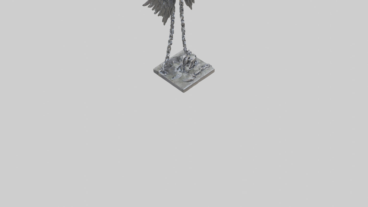 Chains to Wings statue model 2 3D model