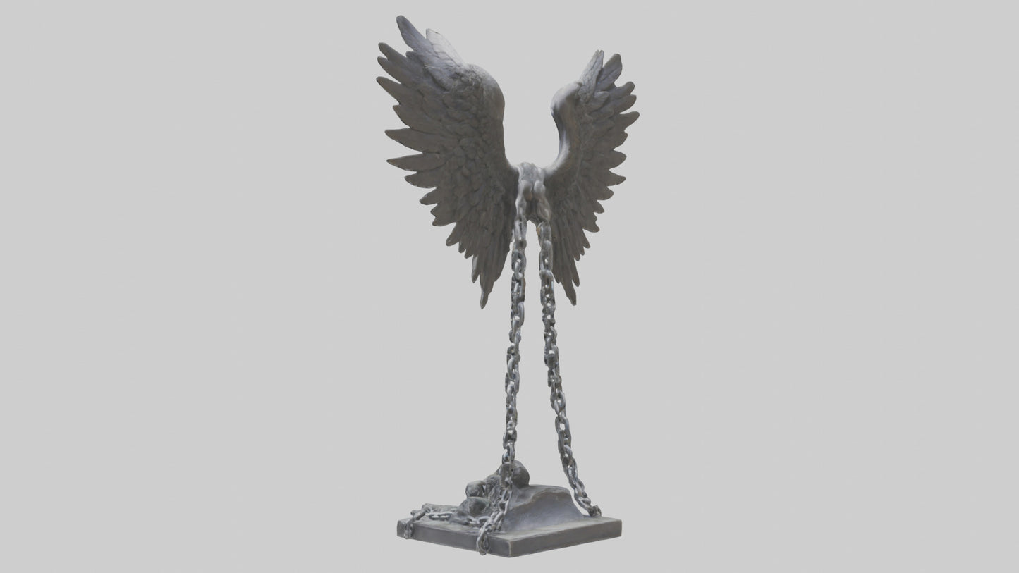 Chains to Wings statue model 2 3D model
