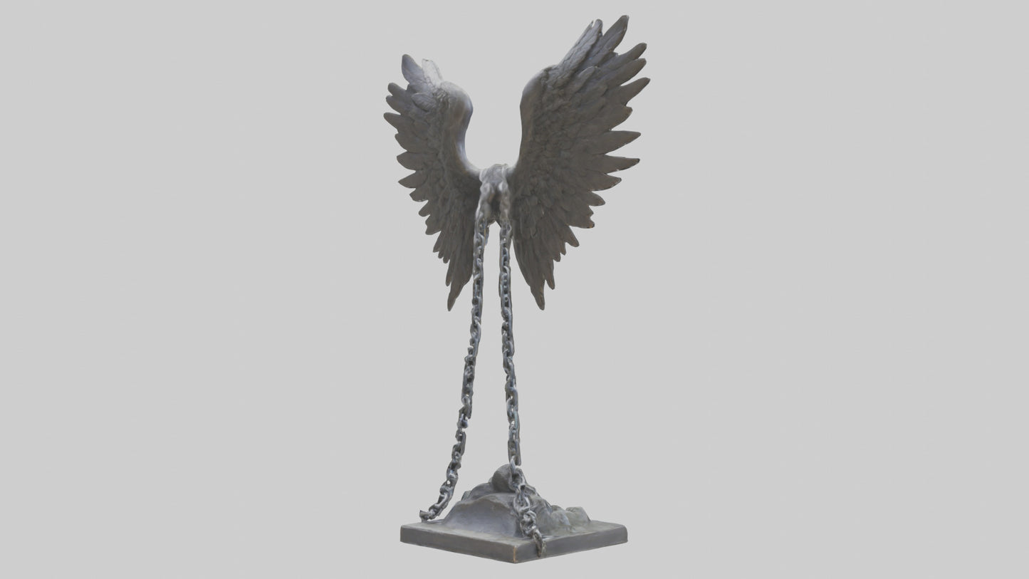 Chains to Wings statue model 2 3D model