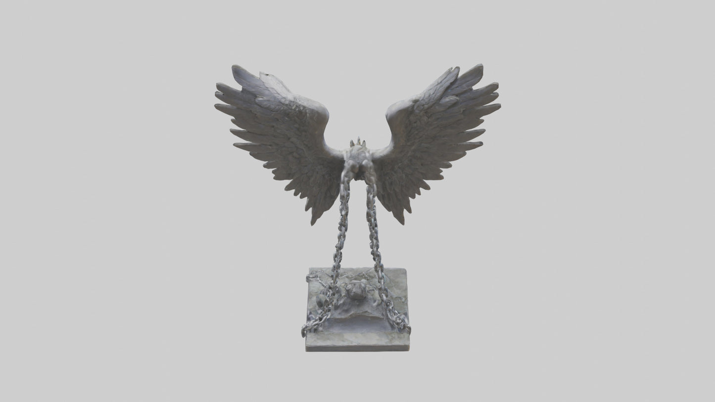 Chains to Wings statue model 2 3D model