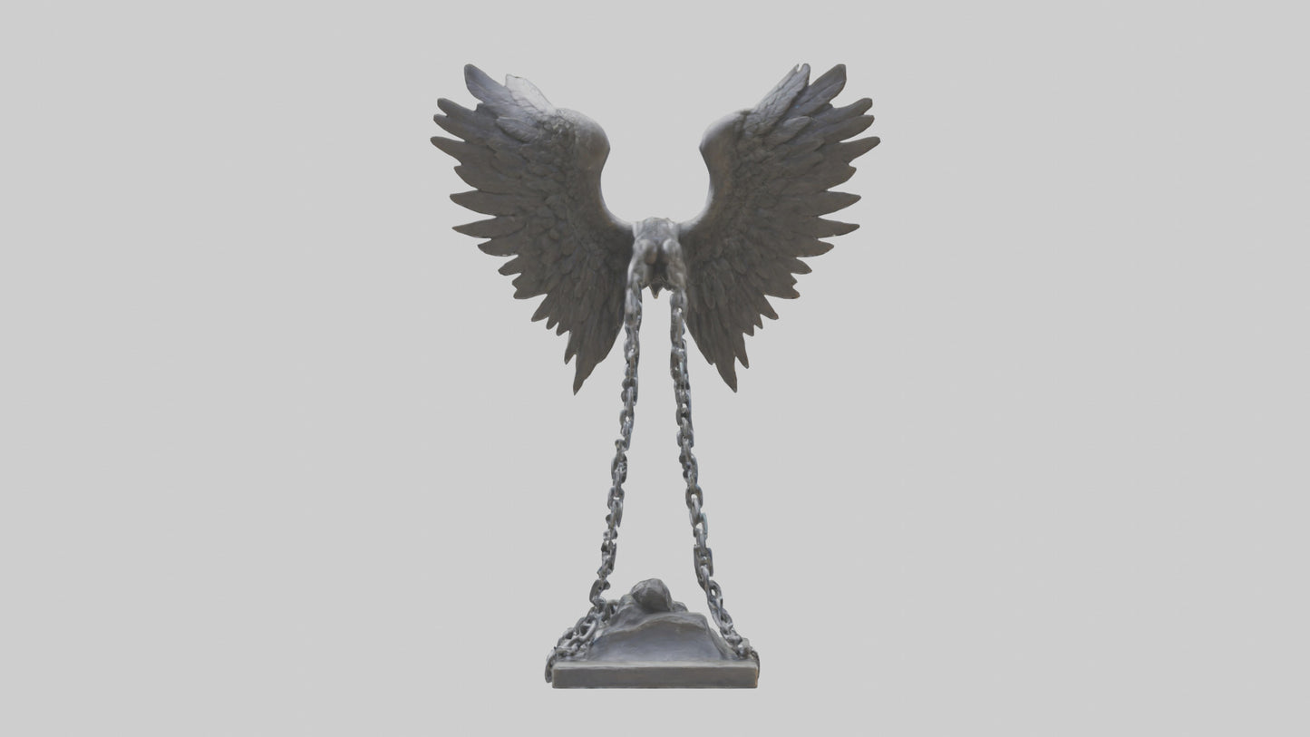 Chains to Wings statue model 2 3D model