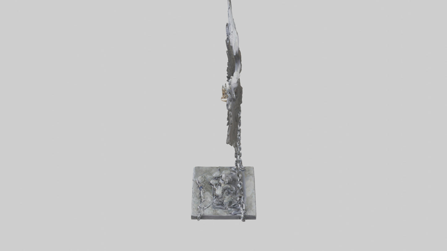 Chains to Wings statue model 2 3D model