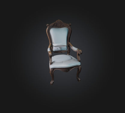 3D model chair  VR / AR / low-poly