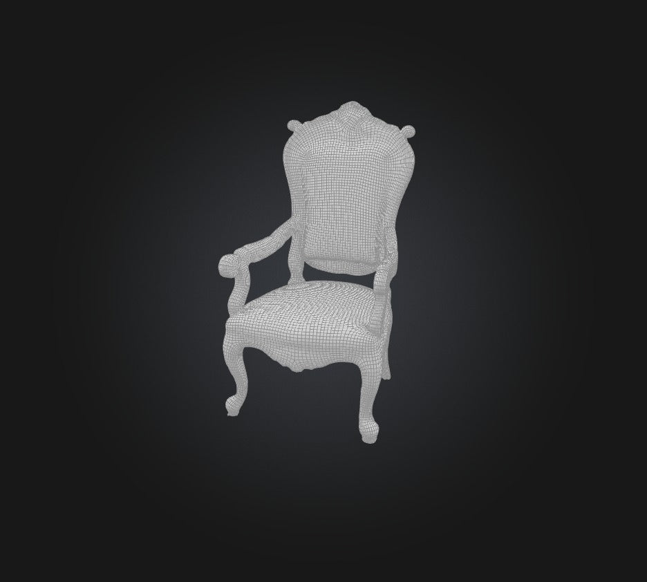 3D model chair  VR / AR / low-poly
