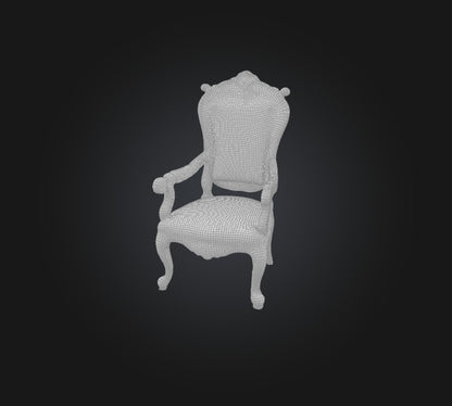 3D model chair  VR / AR / low-poly