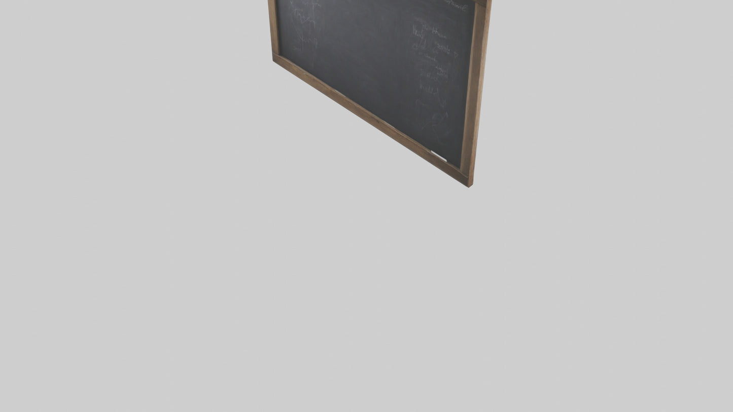 3D model Chalkboard Wall VR / AR / low-poly