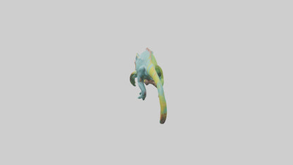 Chameleon climbing branch model VR / AR / low-poly