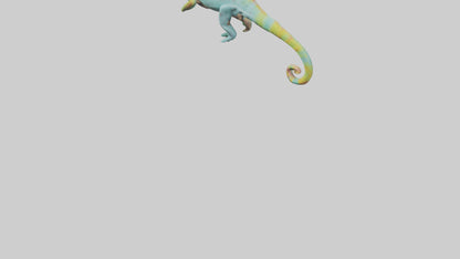 Chameleon climbing branch model VR / AR / low-poly