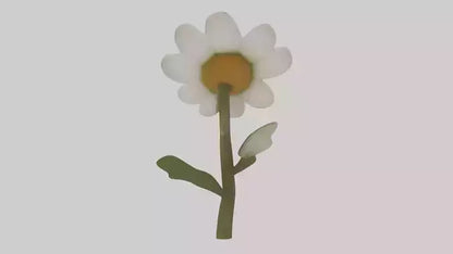 3D model Chamomile Model VR / AR / low-poly