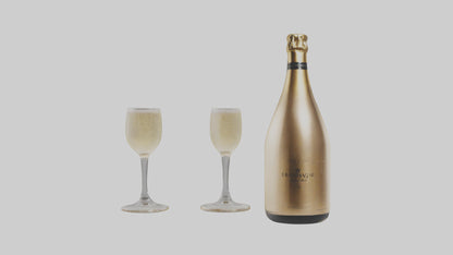 Champagne model VR / AR / low-poly