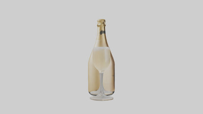 Champagne model VR / AR / low-poly