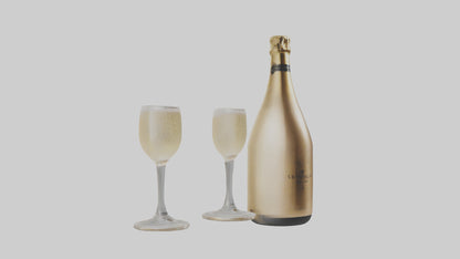Champagne model VR / AR / low-poly