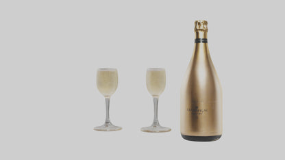 Champagne model VR / AR / low-poly