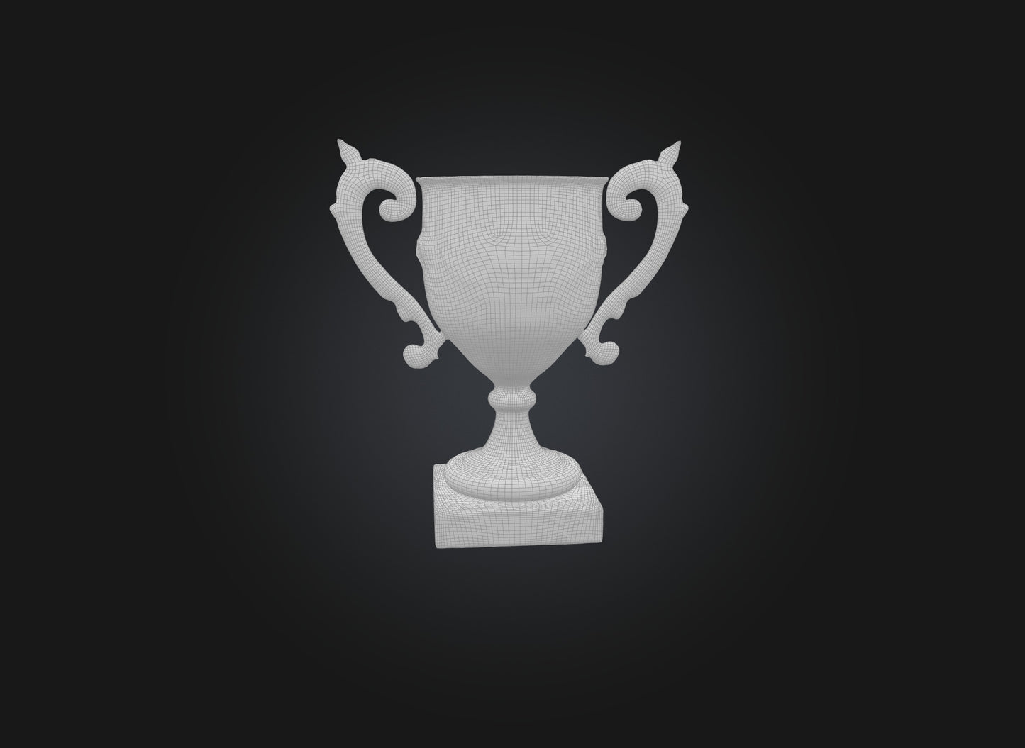 3D model championship cup VR / AR / low-poly