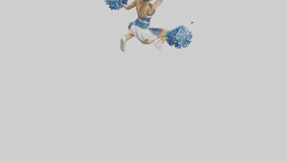 3D model Cheerleader Performing Split Statue model VR / AR / low-poly