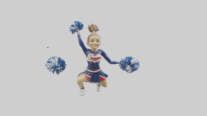 3D model Cheerleader Performing Split Statue model VR / AR / low-poly