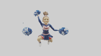 3D model Cheerleader Performing Split Statue model VR / AR / low-poly