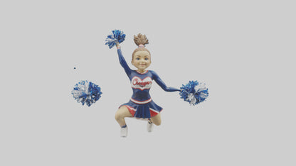 3D model Cheerleader Performing Split Statue model VR / AR / low-poly