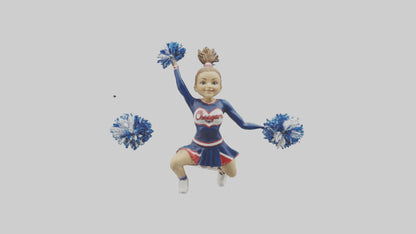 3D model Cheerleader Performing Split Statue model VR / AR / low-poly