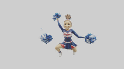 3D model Cheerleader Performing Split Statue model VR / AR / low-poly