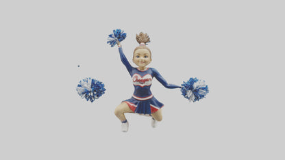 3D model Cheerleader Performing Split Statue model VR / AR / low-poly